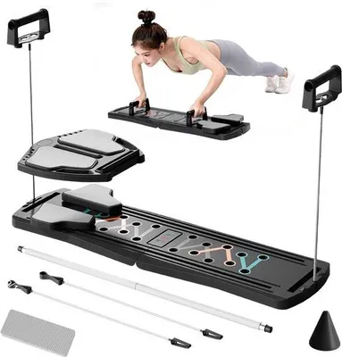 Obrázok produktu pre Pilates doska 4 v 1 – všestranné fitness zariadenie – cvičebná pomôcka na posilňovanie brucha – zariadenie na cvičenie pre domáce použitie – kompaktný dizajn – vhodné pre začiatočníkov aj pokročilých