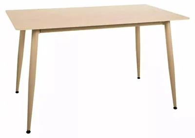 Immagine prodotto di FURNLUX Tavolo da pranzo Rion, colore beige, 130 cm / Colore principale: beige / Dimensioni: 130 x 76 x 70 cm