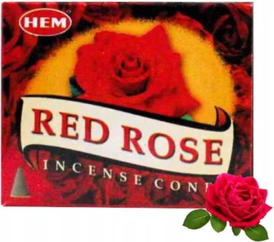 Image de HEM Cônes d'encens Rose rouge 10 pièces