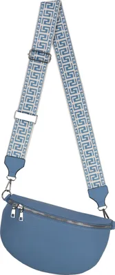 Produktbild von Bauchtasche XL (7707) Umhängetasche Crossbody-Bag Kunstleder Italy-Design SKY-BLUE