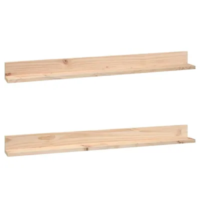 Obrázok produktu pre vidaXL Nástenné police 2 ks 110x11x9 cm z masívneho borovicového dreva