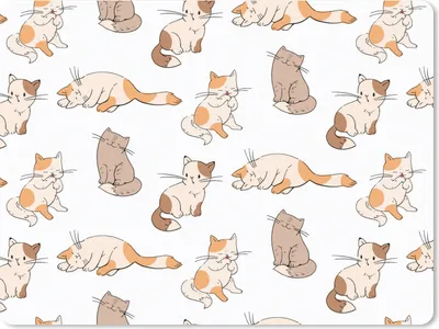 Produktbild von MuchoWow® Mauspad Mousepad Muster - Katze - Kätzchen - Jungen - Mädchen - Kinder - Kinder 23x19 cm - Mousepads - Maus Mat - Pad - Mausunterlage - Schreibtischunterlage - Mauspad