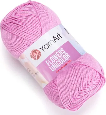 Produktbild von YarnArt Flowers Unicolor 740, Kühl-Rosa - Baumwollmischungsgarn 200m/50g, sportlich