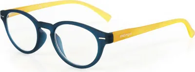 Zdjęcie produktu dla Okulary do czytania, zapasowe soczewki Distinguo, moc 3.5, kolor niebieski i żółty, poliwęglan, elastyczne zauszniki