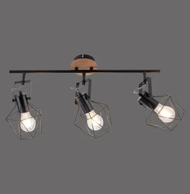 Produktbild von JUST LIGHT JARO Wand- und Deckenleuchte E27 max. 60W 3-fach Holz-natur 15673-78