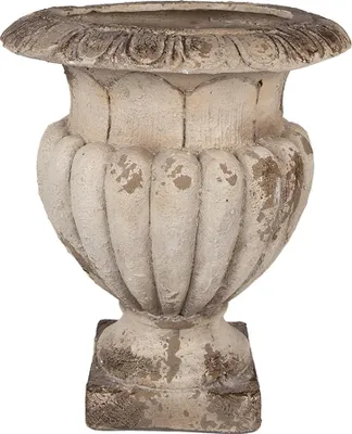 Image de Clayre & Eef Pot de fleurs Ø 30x35 cm Beige Céramique