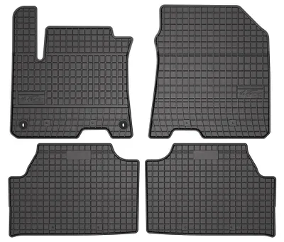 Productafbeelding van Rubberen automatten voor Hyundai Kona EV / Electric 2017-2023 (crossover) – 4-delig, zwart, op maat – Wielganizator SolidPRO