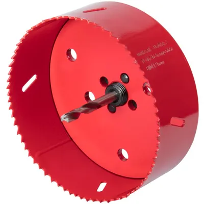 Zdjęcie produktu dla wolfcraft otwornica 152 mm bimetalowa czerwona 5498000