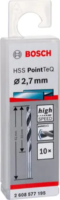 Zdjęcie produktu dla Wiertło kręte do metalu HSS PointTeQ 10 szt