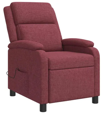 Imagen del producto de Sillón de masaje relax, color burdeos, tapizado en tela