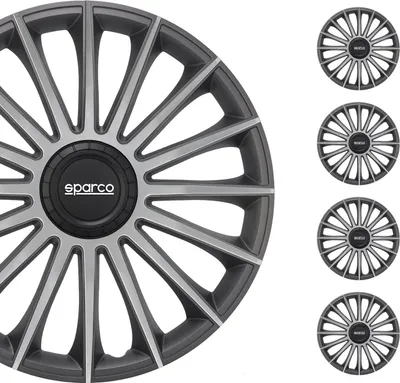 Zdjęcie produktu dla Kołpaki Sparco 16 cali Treviso szaro-srebrne 4 szt