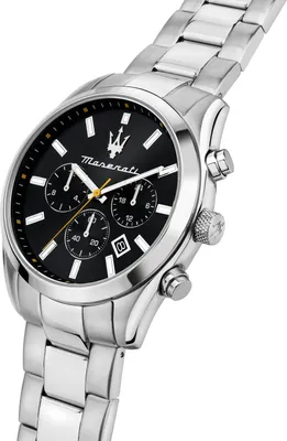 A close-up shot of a Maserati watch.