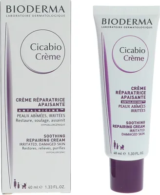 Produktbild von Bioderma Cicabio, Creme, Unisex, Feuchtigkeitsspendend, Behandlung, 40 ml, Tube, AQUA/WATER/EAU, GLYCERIN, ETHYLHEXYL PALMITATE, FRUCTOOLIGOSACCHARIDES, ZINC OXIDE, SORBITAN...