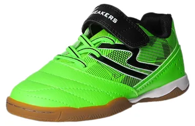 Produktbild von Sneakers Kinder-Indoorschuh-Sportschuh-Hallenschuh Grün-Schwarz-Weiß, Farbe:grün, EU Größe:34