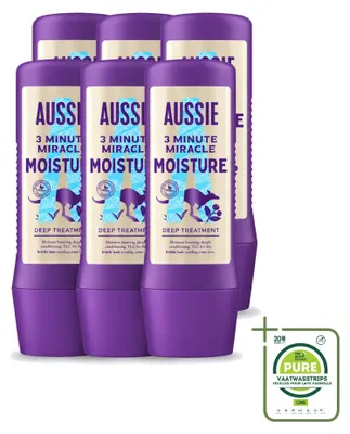 Image de 6 masques capillaires Aussie "3 Minute Miracle Moisture" - 225 ml - Lot de 6
