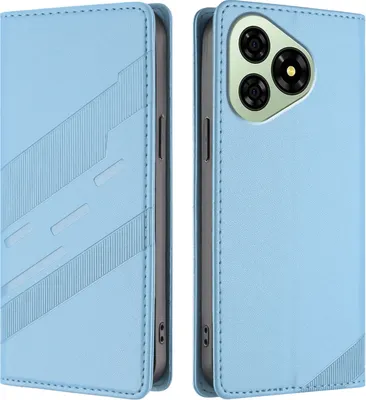 Produktbild von Hülle für Ulefone Note 19, Kunstleder Brieftaschen Handyhülle mit Kartenfach und Standfunktion Hellblau