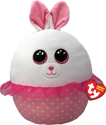 Image de Ty Squishy Beanies , Prim, lapin, différentes tailles : Ty, Prim, ca 35 cm