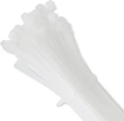 Produktbild von Qoltec Kabelbinder | 7,2*400mm | 50 Stück | Nylon66 | UV | Weiß