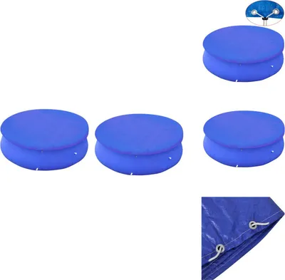 Produktbild von vidaXL Poolabdeckungen 2 Stk. für 300 cm Runde Aufstellpools -  Poolabdeckungen & -unterlagen