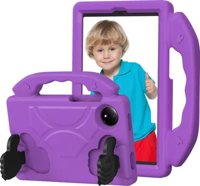Immagine prodotto di Custodia per bambini per Xiaomi Redmi Pad SE 8.7" 4G 2024, leggera custodia in schiuma EVA con maniglia e supporto Viola