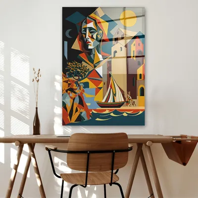 Produktbild von Wallity, CAM3691 - 5070, Dekorative Malerei aus gehärtetem Glas, 100 % gehärtetes Glas, Mehrfarbig, 50 x 70 cm