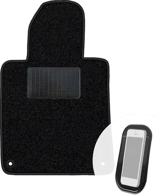 Produktbild von moto-MOLTICO Fahrer Fußmatte Auto Velours Fahrerseite Autoteppiche Schwarz Fahrermatte 1-teilig passend für Peugeot 508 2010-2018