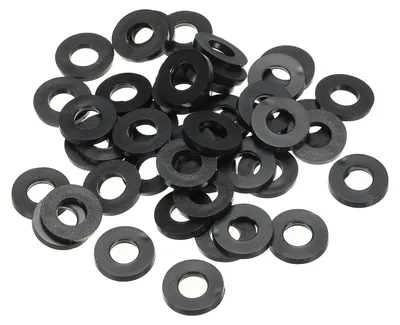 Produktbild von 60 Gummiringe, schwarz, 8 mm Innendurchmesser, 16 mm Außendurchmesser, 2 mm dick