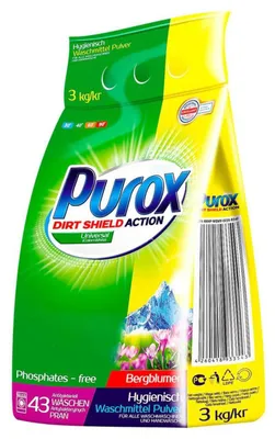 Produktbild von PUROX Universal Waschpulver 3 kg, 43 Waschladungen, für alle Textilien