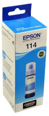 Produktbild von Epson 114 EcoTank Cyan ink bottle, Original, Cyan, Epson, ET-8500 ET-8600, Standardertrag, 70 ml