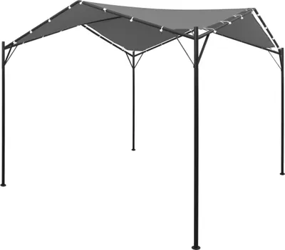 Produktbild von The Living Store Gartenpavillon Anthrazit 4x4 m