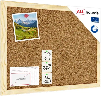 Immagine prodotto di Bacheca in sughero (cornice in legno) 30x40 cm
