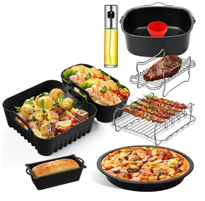 Airfryer-Zubehörset, 19-teilig, Silikon, für Philips 3000/5000