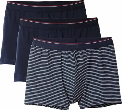 Produktbild von CALIDA Herren Boxershorts, 3er Pack - Natural Benefit, Elastikbund, Single Jersey Blau Mix S (46/48)
