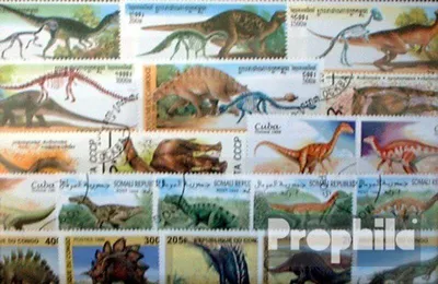 Produktbild von Briefmarken Motive 50 verschiedene Saurier Marken