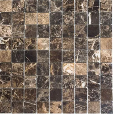 Produktbild von Mosani MOS42-1306, Mosaik, Marmor, Braun, Drinnen, Rechteck, 305 mm