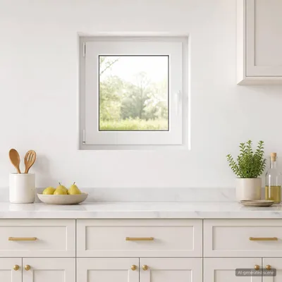 Produktbild von Kellerfenster Innenseite Farbe Weiß RISOR 55 x 55 cm
