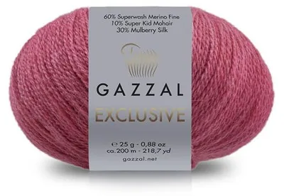 Produktbild von Gazzal Exclusive 9944 Himbeere – Merino/Seide/Mohair, extraweich, 200m/25g