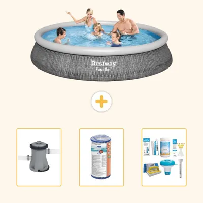 Immagine prodotto di Bestway Fast Set, piscina rotonda - 396x84 cm - 4 pezzi - Modello S22674