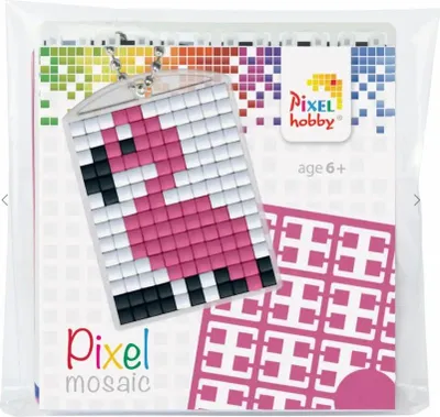 Obrázok produktu pre PRACHT Pixelová sada príveskov na kľúče plameniak