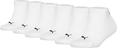 Produktbild von PUMA Kinder Sneakersocken 6er Pack - Plain Sneaker ECOM 6P, Logo, einfarbig Weiß 27-30