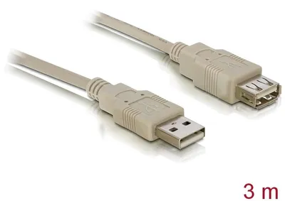 Produktbild von Delock Kabel USB 2.0 Verlängerung A/A 3m