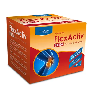 Produktbild von Activlab Pharma FlexActiv EXTRA 30 Sachets – Hochdosiertes Kollagen mit Vitamin C für Gelenke und Gewebe