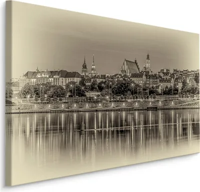 Produktbild von Fabelhafte Canvas LEINWAND BILDER 70x50 cm XXL Kunstdruck Warschau Weichsel