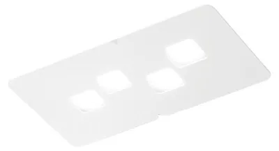 Produktbild von BILBAO P/P Deckenleuchte – Weiße Metall- und Methacrylat-Deckenleuchte 4x8W GX53 – Gea Luce