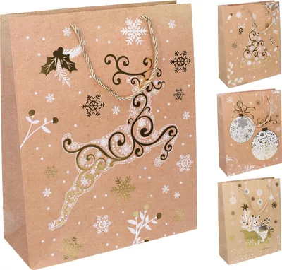 Produktbild von Geschenktüte M 26x32x10 cm Weihnachten