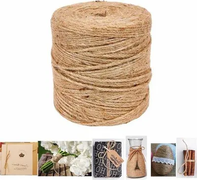 Image de Corde de jute 2 mm, 3 brins, pour le bricolage et la décoration
