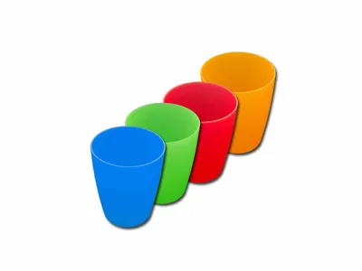 Produktbild von Becher 0,2 ltr, farbl. sortiert