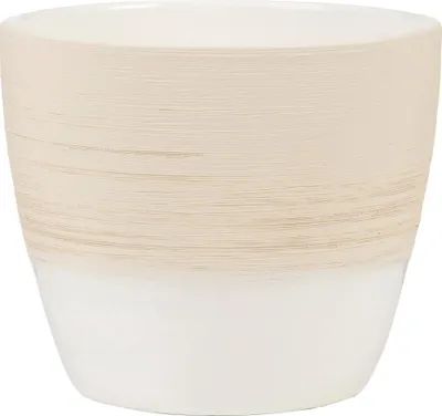Produktbild von Scheurich Blumentopf aus Keramik,  Farbe: Vanilla Cream, 19 cm Durchmesser, 17,5 cm hoch, 3,3 l Vol.
