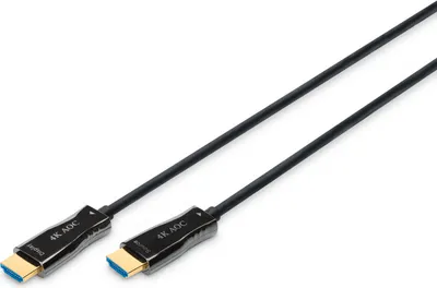 Produktbild von Digitus HDMI AOC Hybrid Glasfaserkabel, UHD 4K, 15 m, 15 m, HDMI Typ A (Standard), HDMI Typ A (Standard), 4096 x 2560 Pixel, 3D, Schwarz