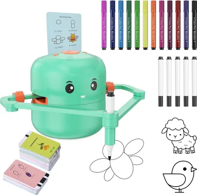 Produktbild von Zeichenroboter für Kinder - Projektor - Sprachunterstützt, AA-batteriebetrieben, Mit Farben, Lernspielzeug ab 3 Jahren - Farbe B